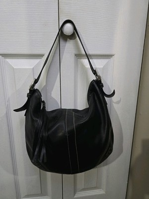 Vintage Coach Black Leather Soho Hobo Shoulder Bag F08A03