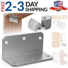 2x4 L Corner Brackets Heavy Duty, Angle Iron with Holes, Galvanized 90 Degree...