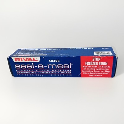 Rival Seal A Meal Vintage Cooking Pouch Material 8 inx 20 ft Roll 2 Mil BOX WEAR
