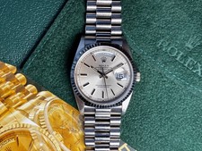 Rolex Day-Date 18239 oro bianco prima proprietà. Set completo 1990