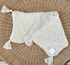 NEW Serena Lily Fisherman's Knit Pillow Cover 14 x40 -Ivory Beige