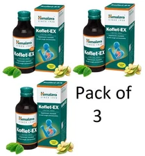 Himalaya Koflet‑EX SF Linctus 100 ml x3 | Cough Mucolytic Tonic | Fast Shipping