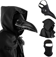 Halloween Plague Doctor Mask Plague Doctor Costume Obito Mask Steampunk Hallowee