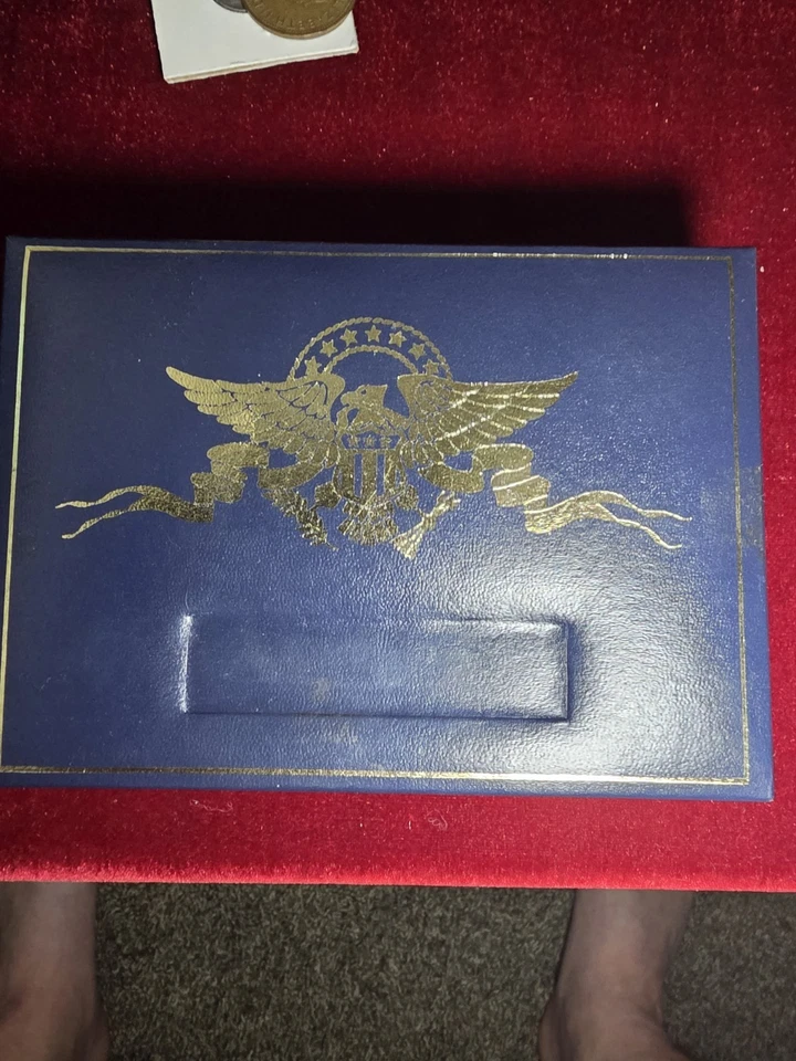 Vintage 1999 U.S. Commemorative Gallery 5 Pc 24k Gold Plated Coin Set W/ Box New - Image 4 of 4