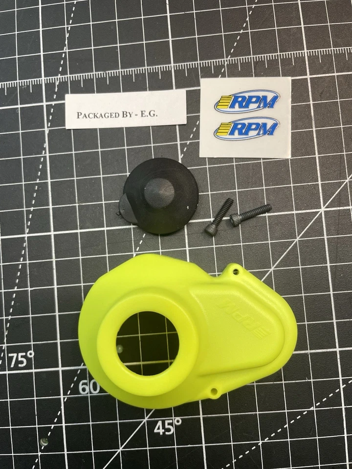 RPM RC 10 Spur Gear Cover For 6 Gear/Stealth Dyed Fluorescent Yellow New 70081 - Image 4 of 4