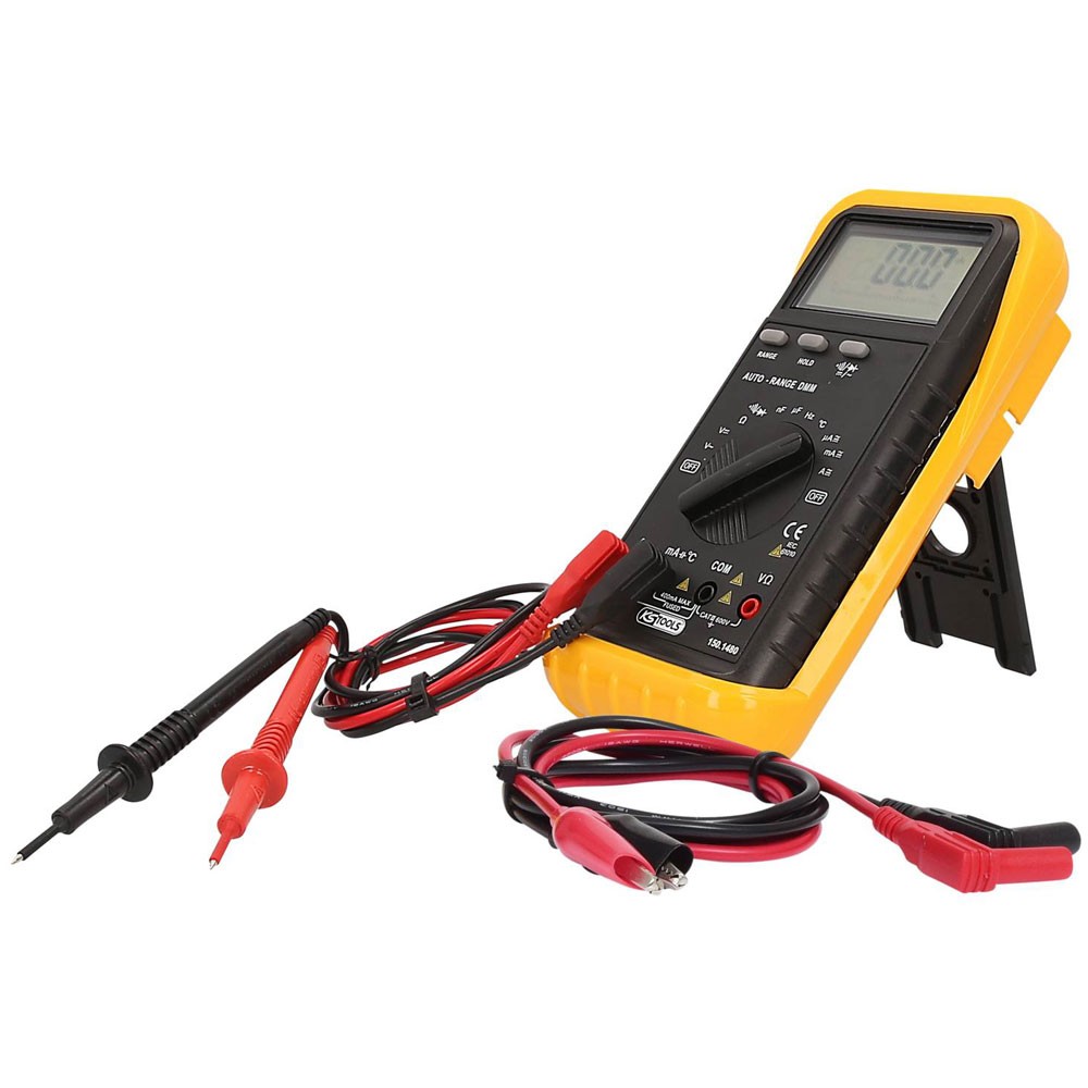 KS Tools Digital Multimeter, Including Test Prods And Crocodile Clamps