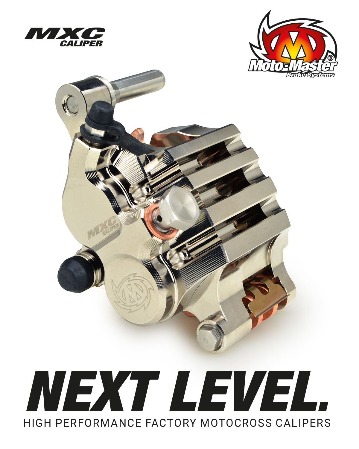 Moto-Master Uom MXC Brake Caliper For KTM EXC 300 TBI 2008-2026 Silver 210105