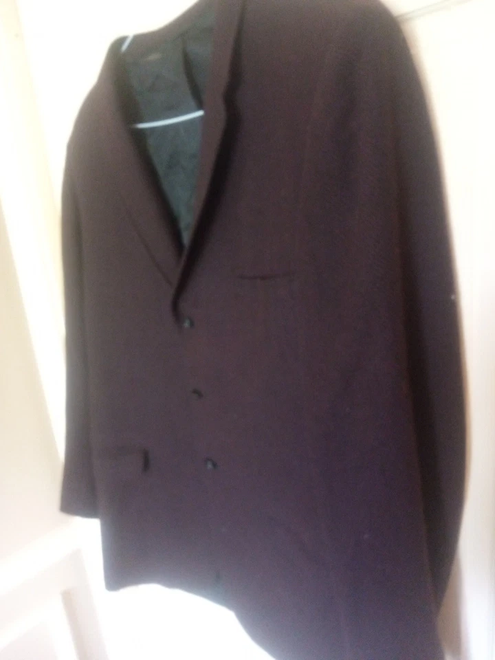 Blazer vintage Griffon Clothes para hombre 100 % cachemir negro 44 largo años 60/70 Foto 2 de 4