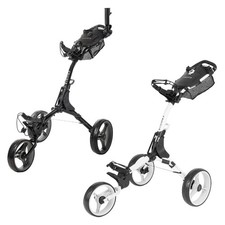 Cruiser Golf CR-7 Deluxe 3 Wheel Push Trolley Cube Fold Sturdy Black White