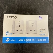 TP-Link Tapo P100 Mini Smart Wi-Fi Socket - White, Pack of 2