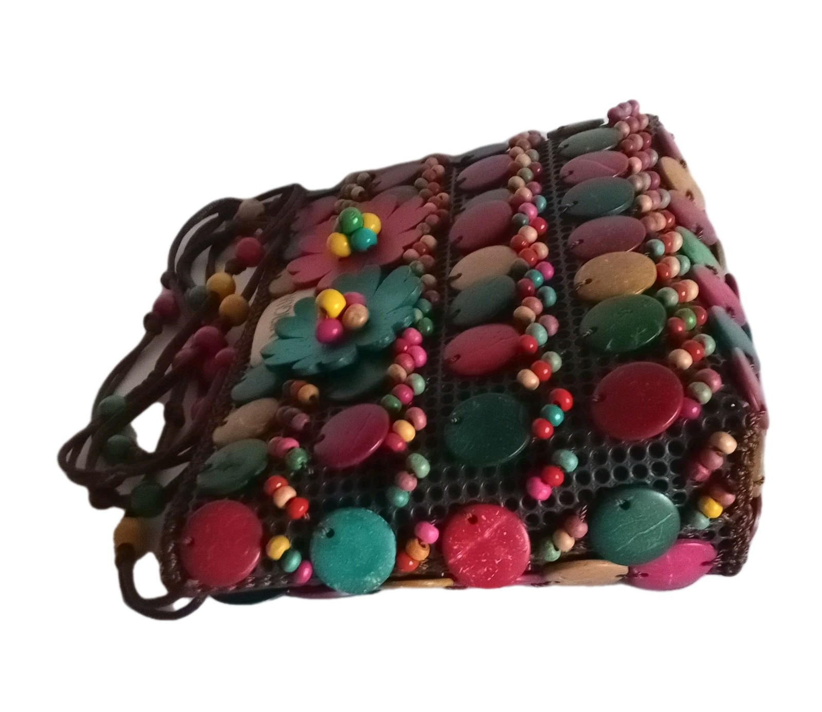 Coconut Shell Multi-colored shell Antigua Crossbo… - image 3