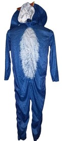 Sonic Costume Halloween Cosplay Boy Girl Unisex Size XL Blue Jumpsuit & Headgear