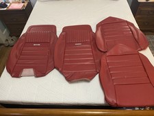 19646566 Ford Mustang Bucket Seat Covers Pony Deluxe Red Free Ship