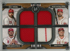 2021 Topps Museum Collection Nick Senzel/Mike Moustakas/Joey Votto Relic /99