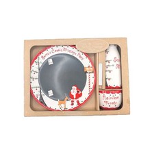Child to Cherish Santa's Message Plate Set, Milk Jar, Reindeer Treats Bowl O280