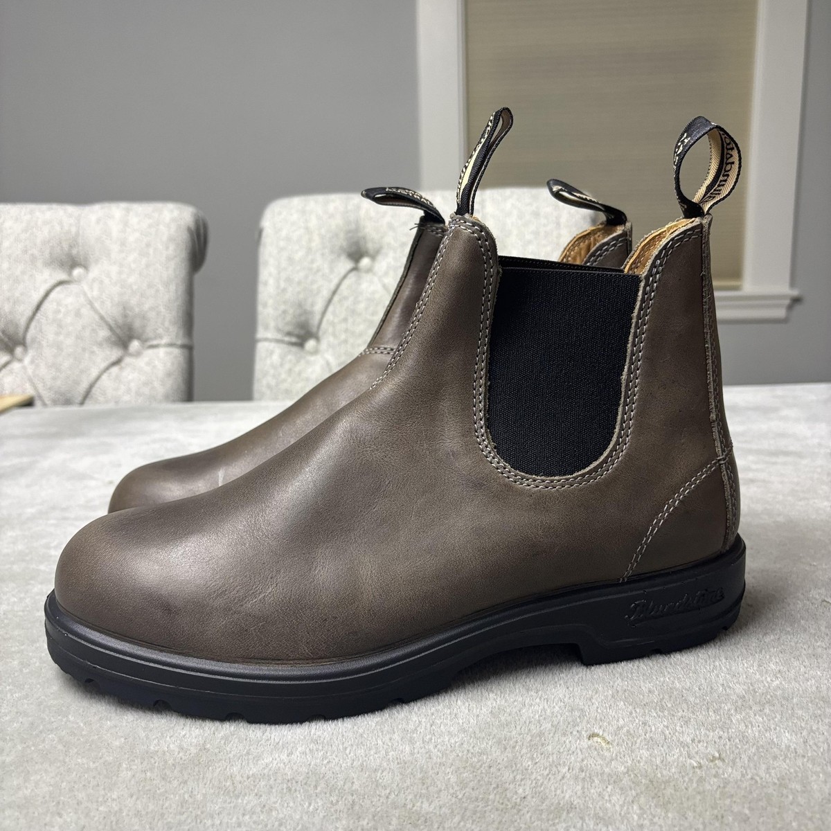 Worn Steel Grey Blundstones Blundstone 1469 Boots Mens Size Chelsea Leather  SPS Comfort