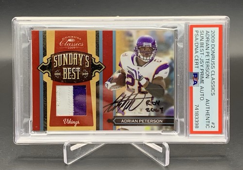 Adrian Peterson 2009 Classics Sundays Best Game Used Auto/5