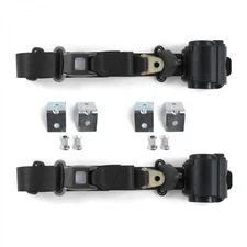 JP Wagoneer 1963 - 1991 Standard 3pt BK Seat Kit w/Brackets-2 Belts  