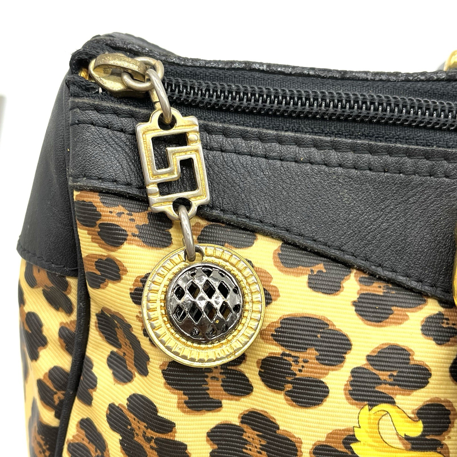 Auth Gianni Versace Leopard Pattern Mini Boston B… - image 19