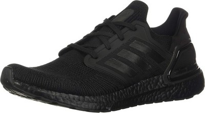 adidas Men's Ultraboost 20 Shoes, Black/Black/Solar Red,7