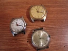 3 Vintage Men's Timex Self Wind Automatic Watches - Working - No Bands