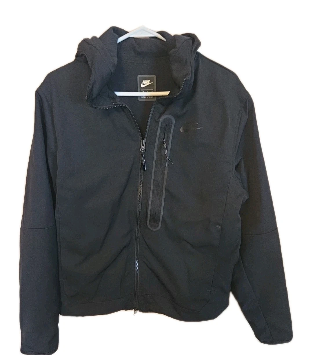 Nike Tech Essentials Repel Hooded Jacket Size Small Men's Black Outdoor Coat