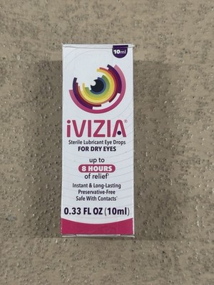 iVIZIA Lubricant Drops For Dry Eyes To 8 Hours relief .33fl oz 12/27