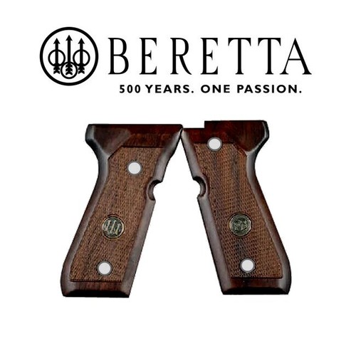 Beretta 92/96 Series Replacement Handles With Medallion - Factory Original Polymer Grips