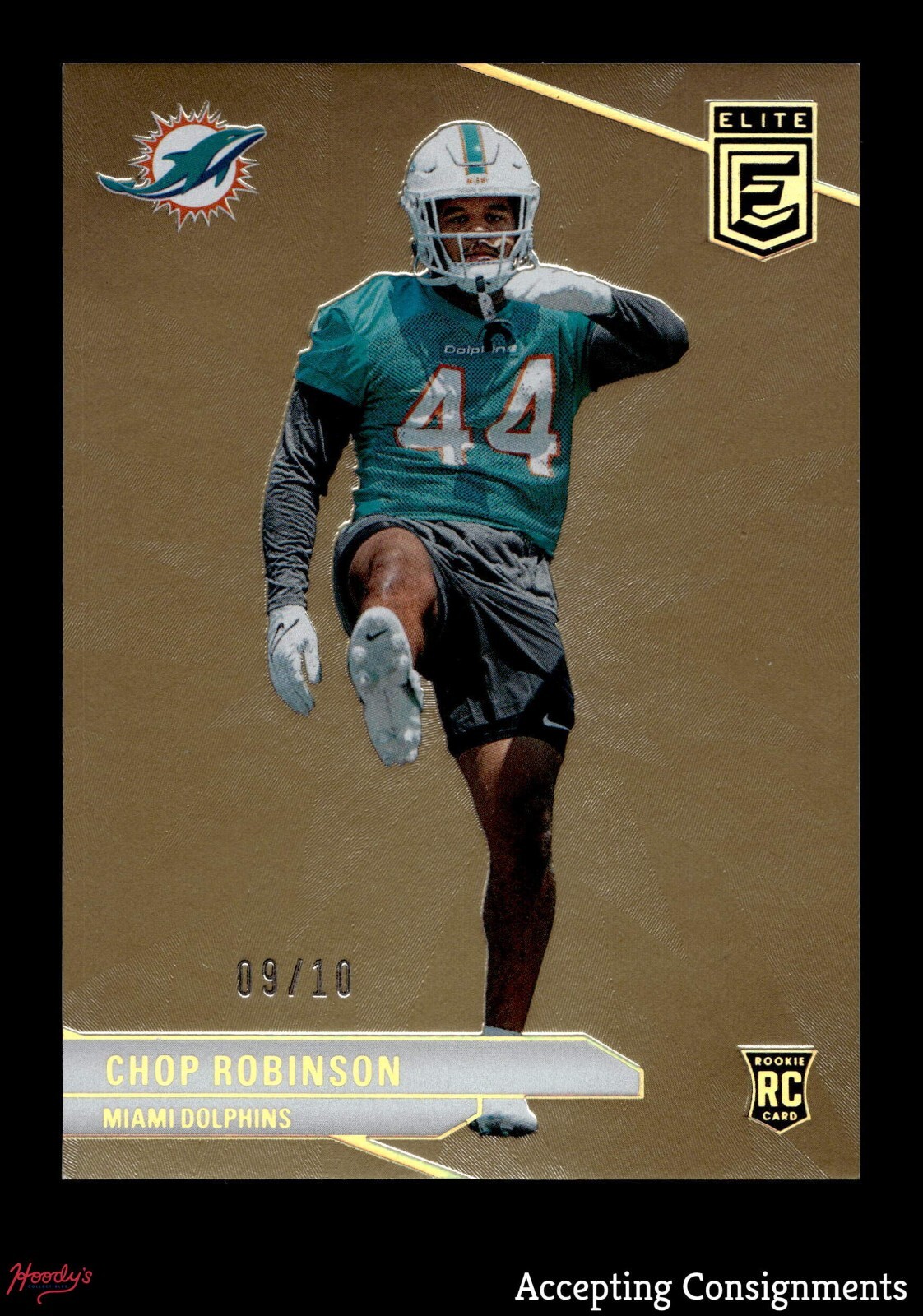2024 Elite Gold #140 Chop Robinson 9/10 ROOKIE RC DOLPHINS