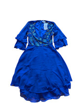 Virgos Lounge Royal Blue Embellished Midi Dress - Size UK 8 - New with Tags