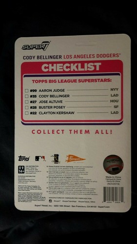 2020 TOPPS BIG LEAGUE SUPER7 MLB ACTION FIGURE #35 CODY BELLINGER LA DODGERS - Picture 2 of 6
