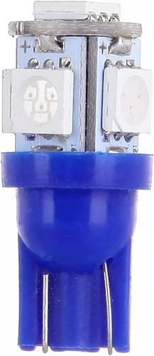 2x 5-SMD LED T10 194 168 2825 Wedge Blue Color License Plate Light Bulbs 