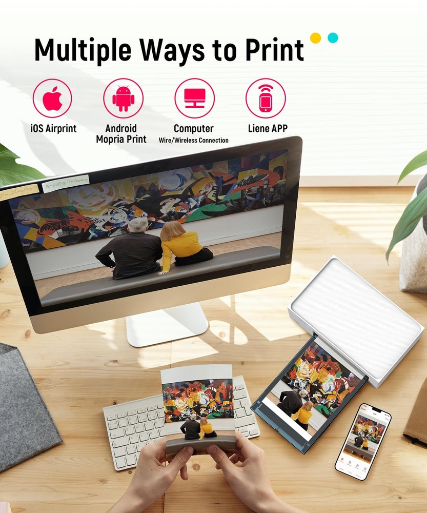 4x6 Wi-Fi Photo Printer with 20 Sheets Full-Color Instant iPhone Printing 4x6 Wi-Fi Photo Printer with 20 Sheets Full-Color Instant iPhone Printing