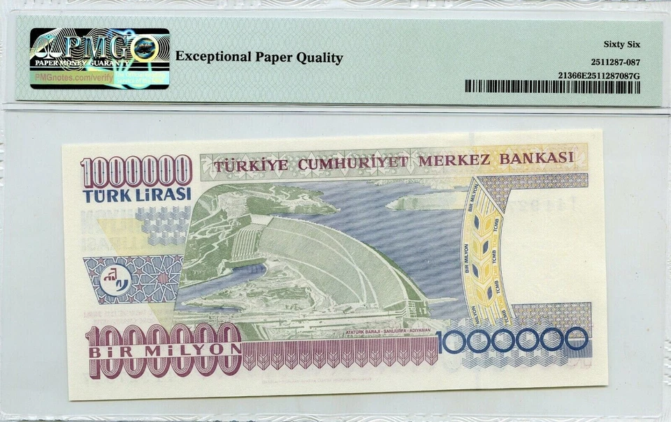 TURKEY 1,000,000 LIRA 1970 ND 2002 CENTRAL BANK PICK 213 - VALUE $132 - Image 2 of 2