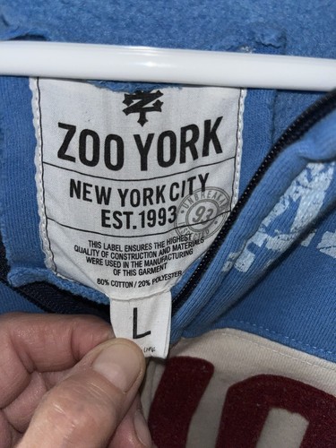 Rare VIntage Zoo York Spellout 1990’s Skateboarding Red/White/Blue Size Large - Picture 3 of 5