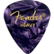 Fender Premium Celluloid 351 Shape Guitar Picks, Heavy, Purple Moto, 12-Pack