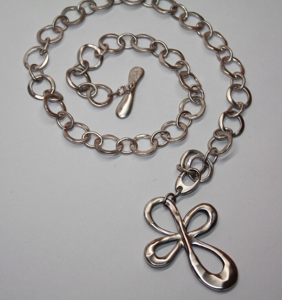 RLM Studios Sterling Silver Toggle Necklace w/Cro… - image 3