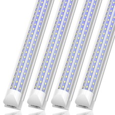 4FT LED Shop Light 60W T8 6500K Linkable 4 Foot Tube Light Fixture Lamps D Shape