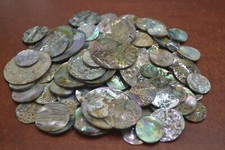 100 PCS ASSORT MIX ROUND ABALONE SHELL BLANK DISC