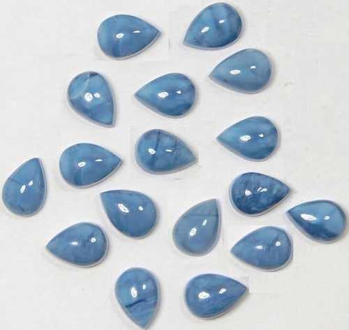Natürlicher blauer Opal 10x14mm bis 20x25mm Birne Cabochon kalibriert lose Edelstein
