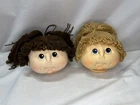 Baby Doll Baby Heads MN Thomas 1984 Vintage Brown Blond  Lot Of 2  Pony Pigtail