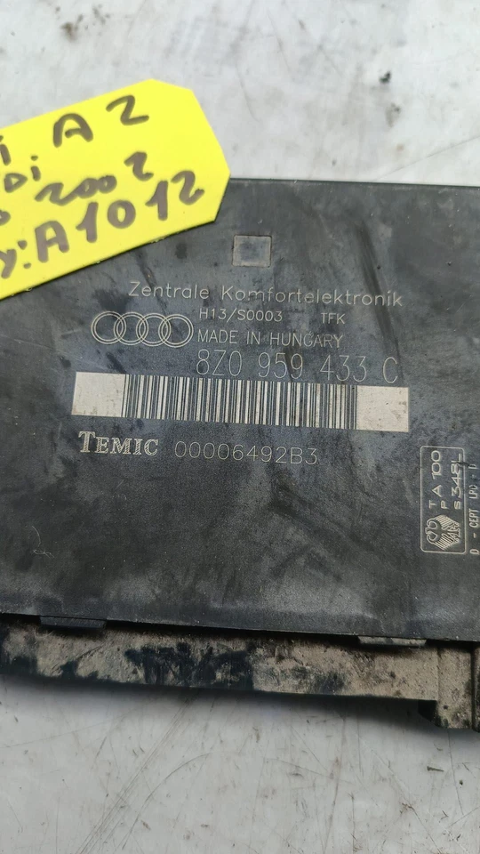 CENTRALINA COMFORT AUDI A2 Serie (8Z0) 8Z0959433C Diesel 1.4 (0005) 1662007 - Immagine 2 di 2