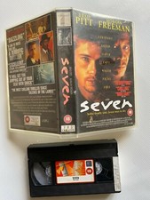 SEVEN Brad Pitt Morgan Freeman BIG CASE VHS Video Ex rental