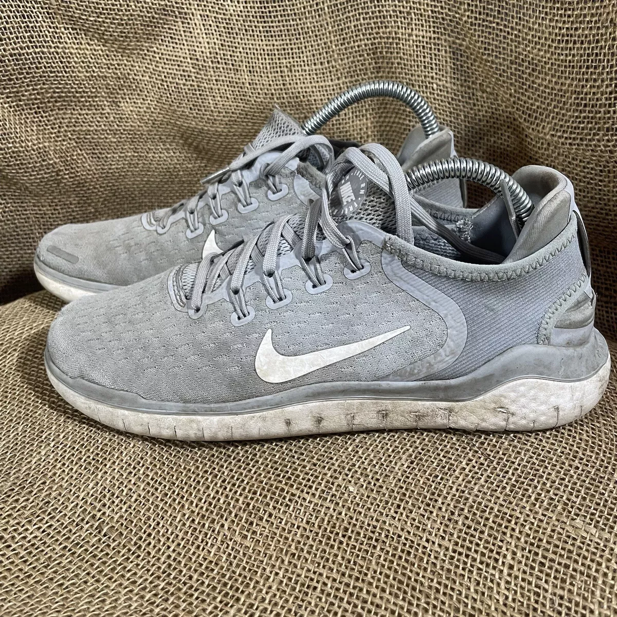 NIKE Free Run 2018 Running Shoes Wolf Grey 10 Dirty Damage Read | eBay