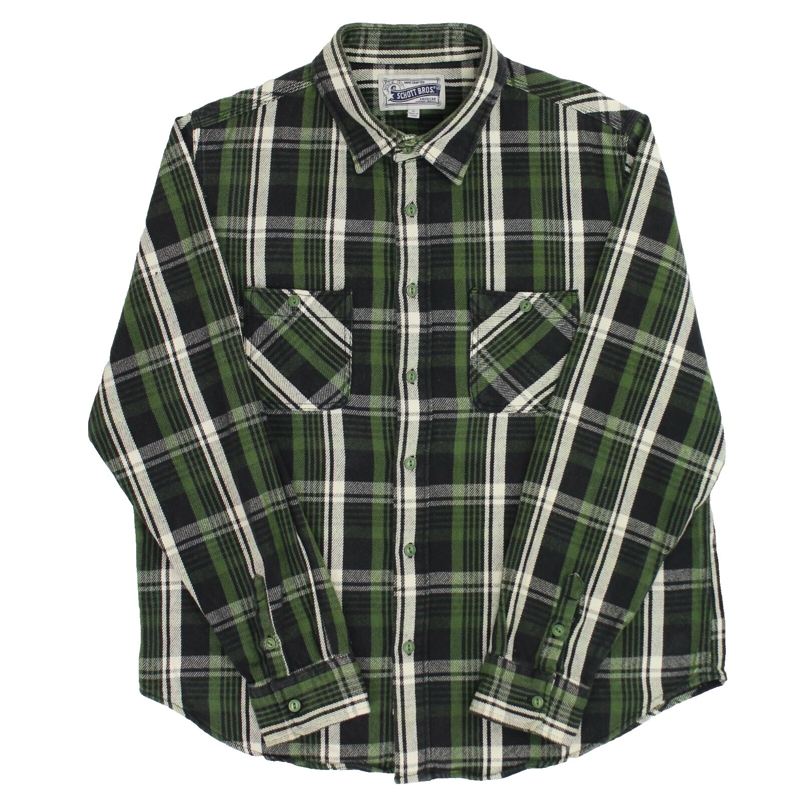 SCHOTT Cotton Casual Button-Down Shirts for Men
