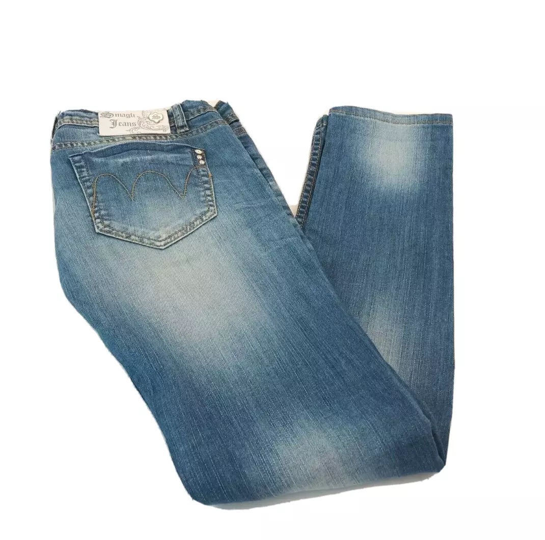 Smagli Womens Blue Low Rise Skinny Jeans 34x31 Light Wash eBay