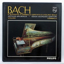GRUMIAUX, SARTORI ⸺  JS BACH violin & harpsichord sonatas ⸺  PHILIPS 2xLPs box