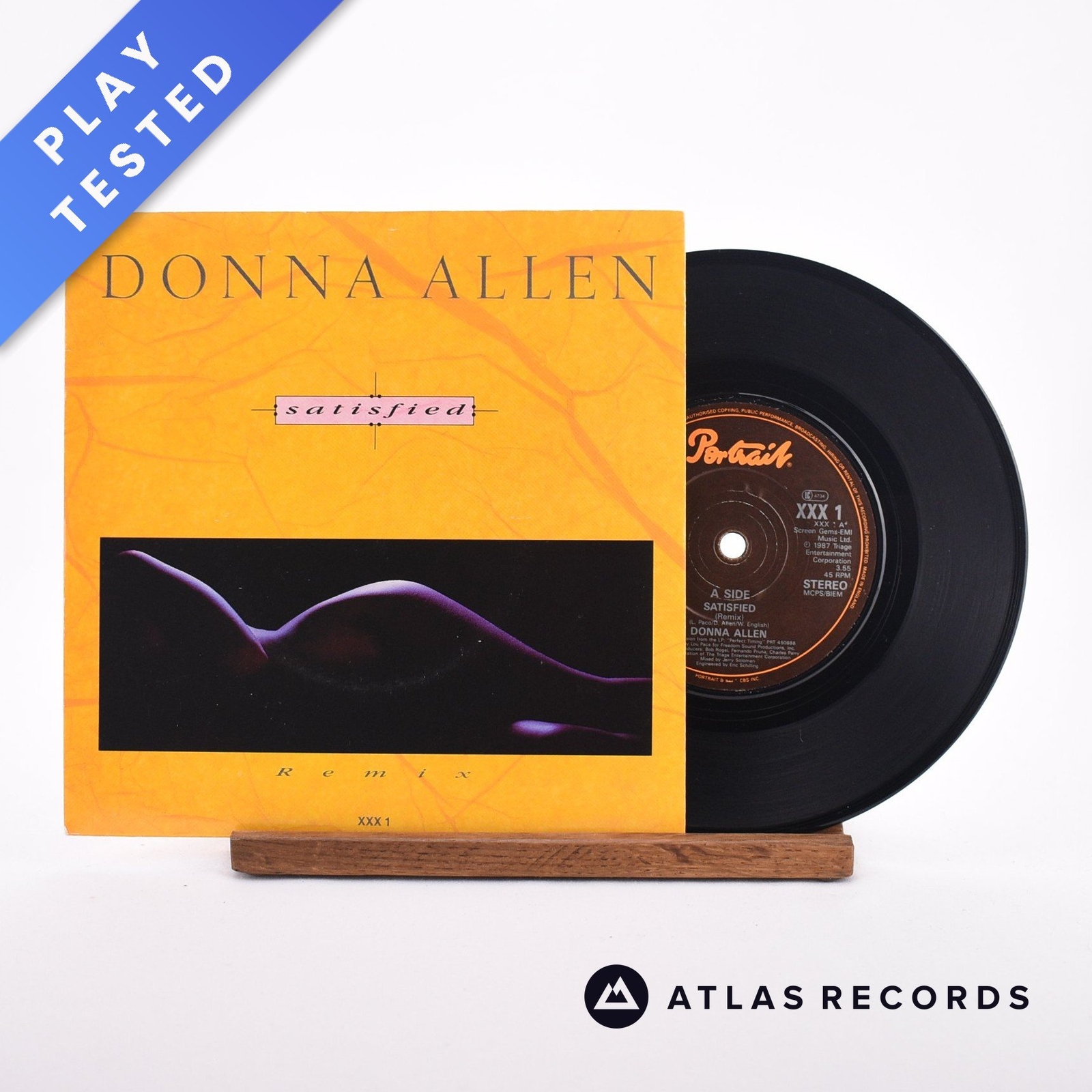 Donna Allen - Satisfied - 7"" Vinyl Record - VG+/VG+
