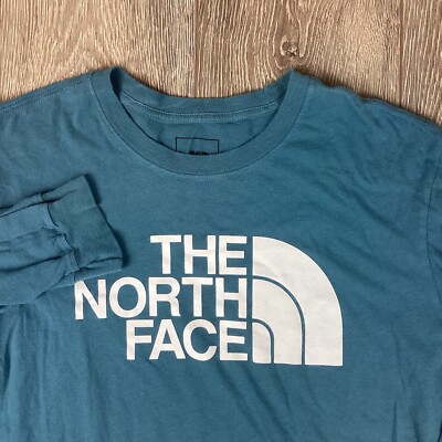 The North Face Long Sleeve Shirt Green Teal Men s XL Soft Top
