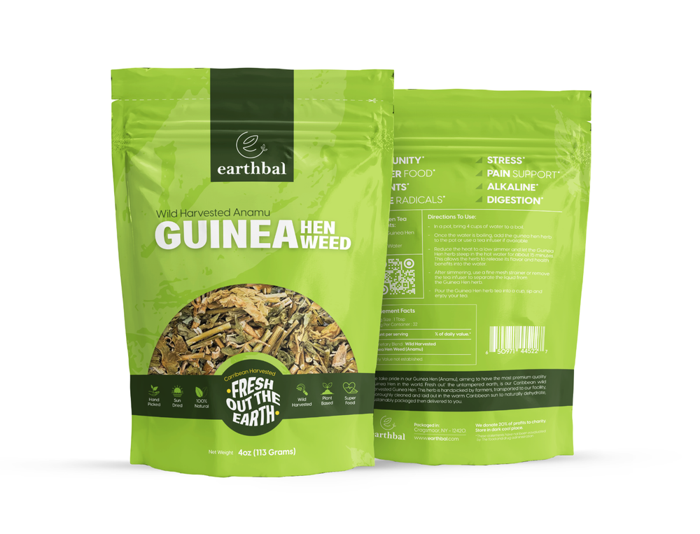 Earthbal Wildharvested Guinea Hen Weed (Anamu Herb) Leaves And Stalk C/S - 4 oz